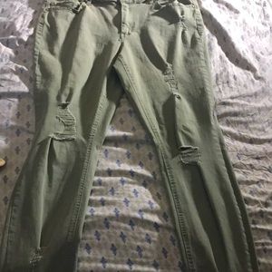 Green Refuge Ripped Skinny Jeans